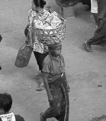 woman with basket on head