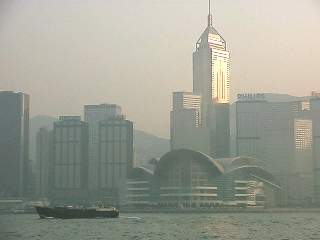 Small portion of the Hong Kong skyline.