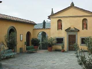 One of the interior courtyards of Galluzzo Carthusian Monastary