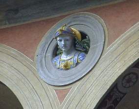A head above the cloisters