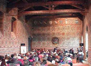 Great Hall in castle in Poppi