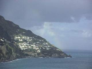 Priano in the distance with rainbow