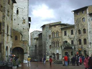 The main square in San Gimignano