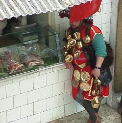The man in red...