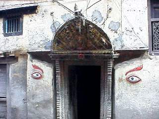 Doorway to house in Kathmandu