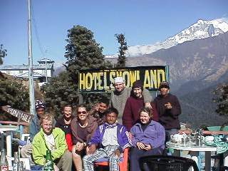 Everyone at the Hotel Snowland