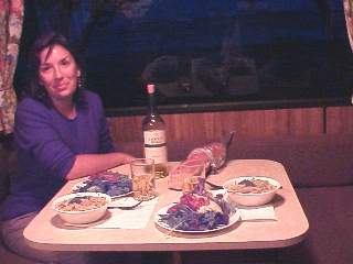 meal in cramped quarters