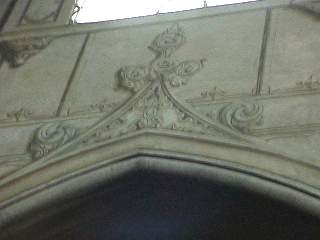 Detail painted on stone