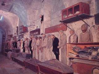 Photo taken from postcard/Palermo Catacombs