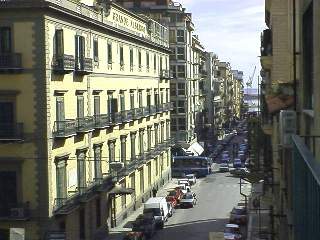 The view from our hotel balcony in Palermo