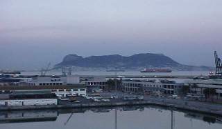 The Rock of Gibralter as seen from our Pension
