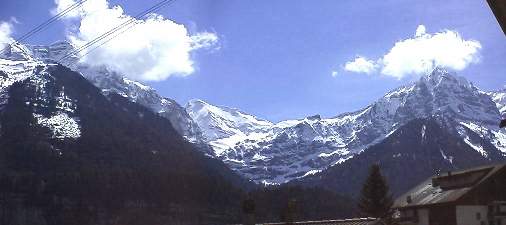 View of the Alps from our balcony