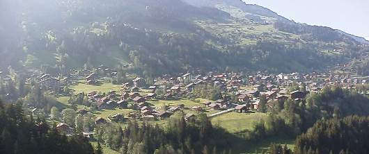 Champery from the Galerie