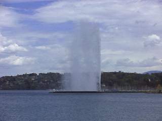 The fountain on Lake Geneva
