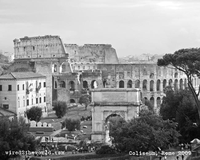 Photo of Rome Coliseum in black and white