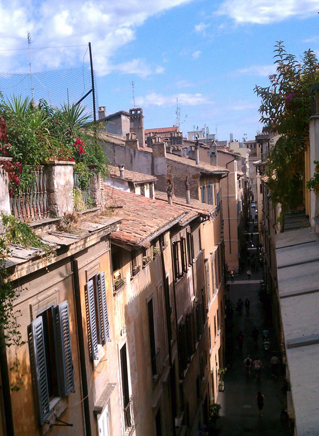 View from our apartment in Rome.