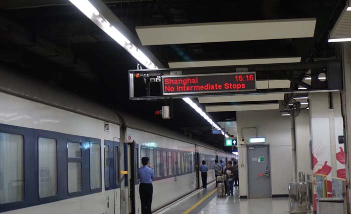 Overnight train Hong Kong to Shanghai.