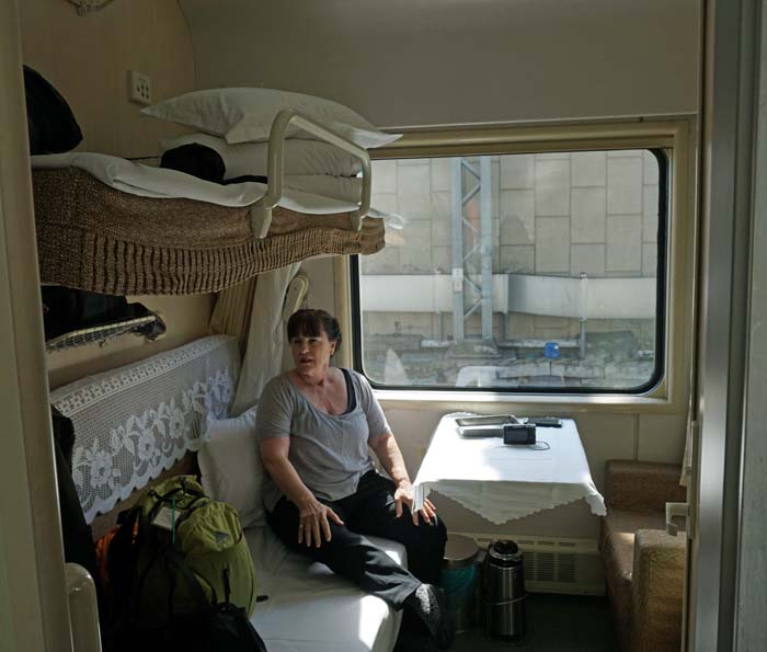 Two berth soft sleeper overnight train Hong Kong to Shanghai.