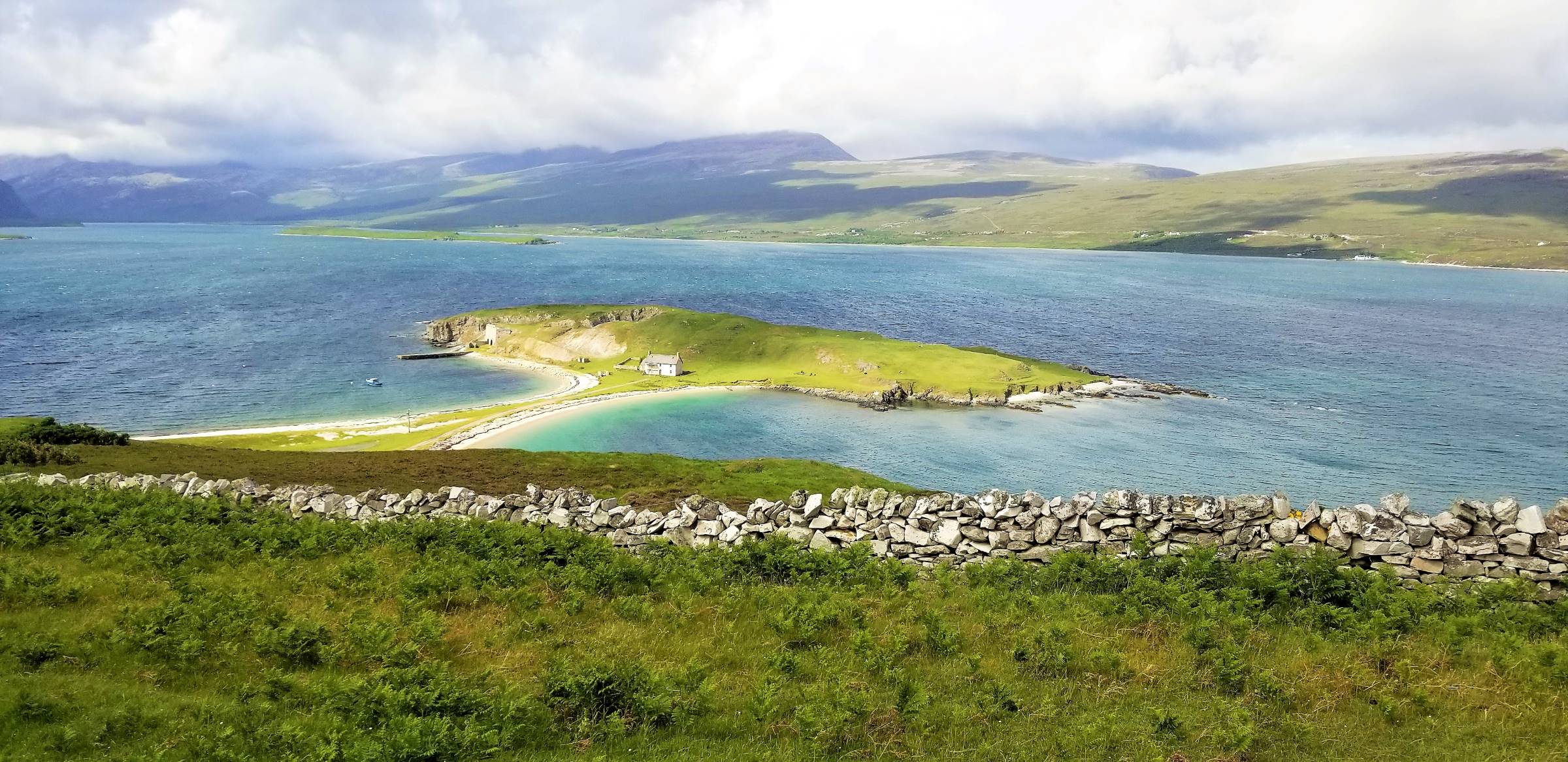Tombolo on Loch Eriboll Scotland