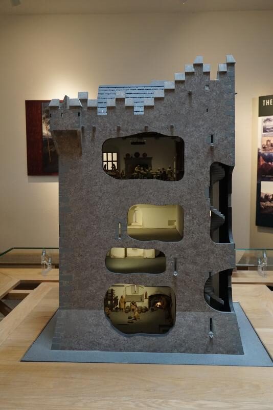 A museum miniature of Ross Castle in Killarney Ireland