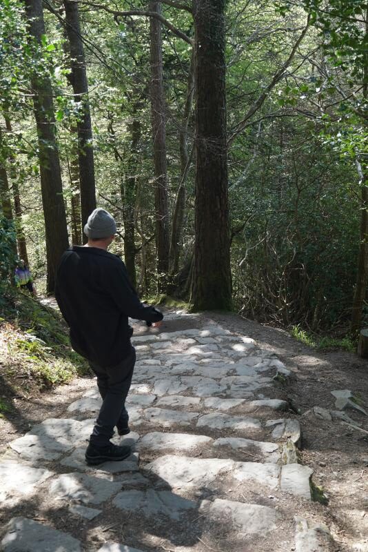 Walking down to Torc Waterfall