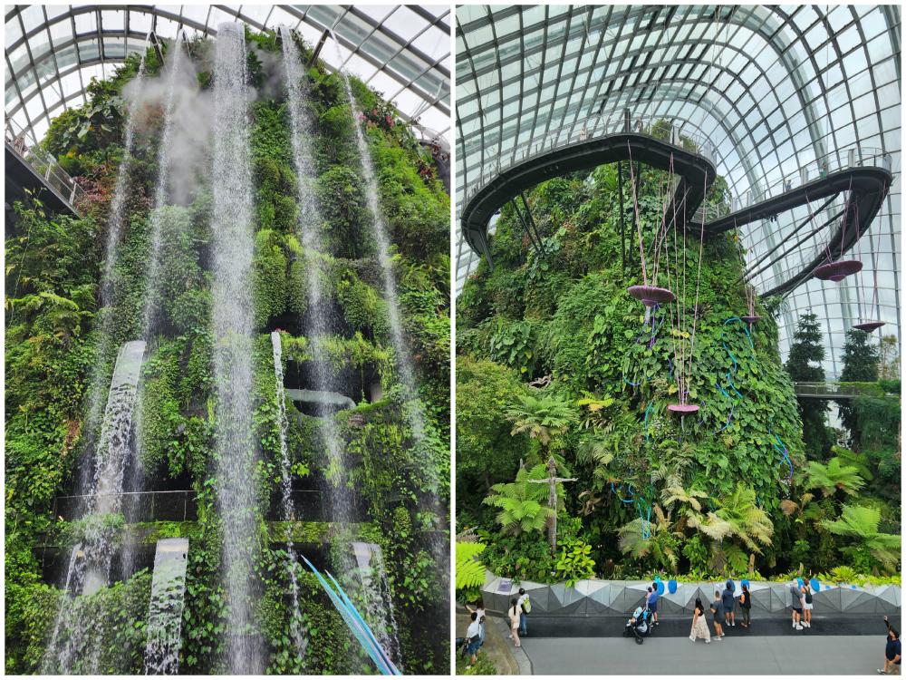 Inside the Cloud Forest at Gardens by the Bay