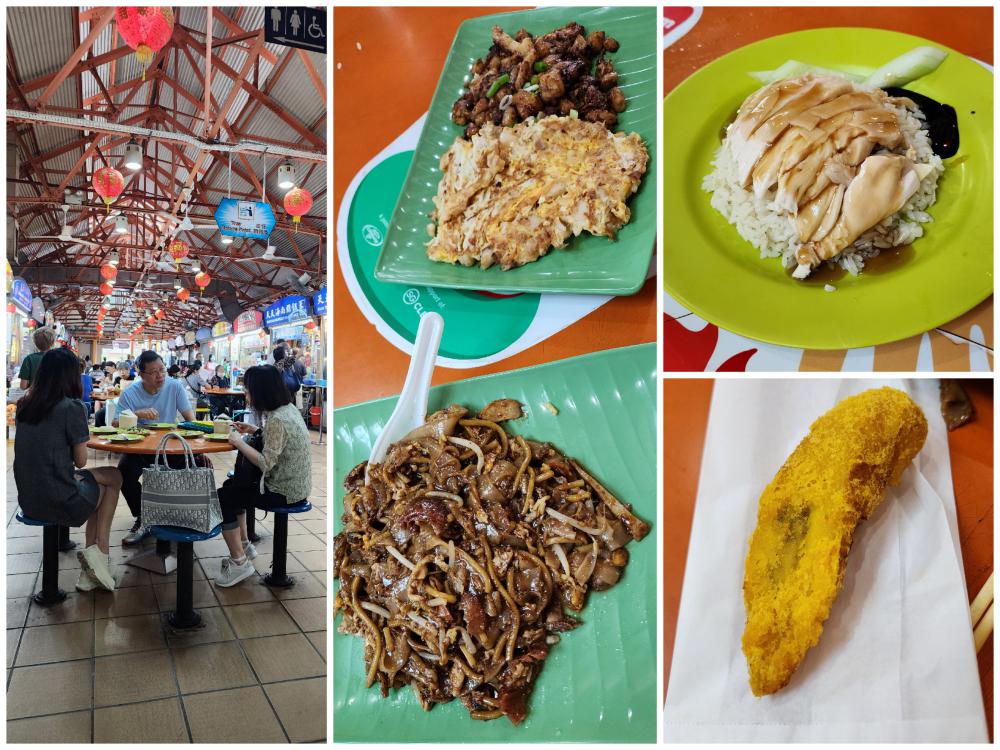 Food at the Maxwell Hawker Centre in Singapore's Chinatown