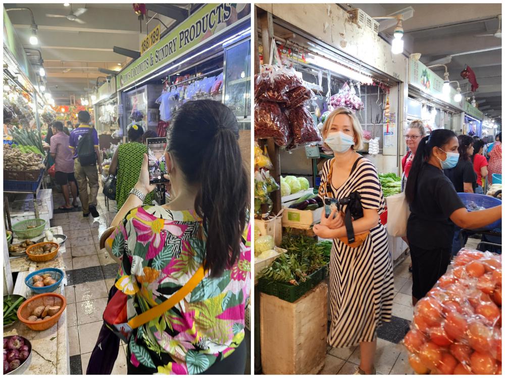 Walking around the Tekka Market in Little India Singapore