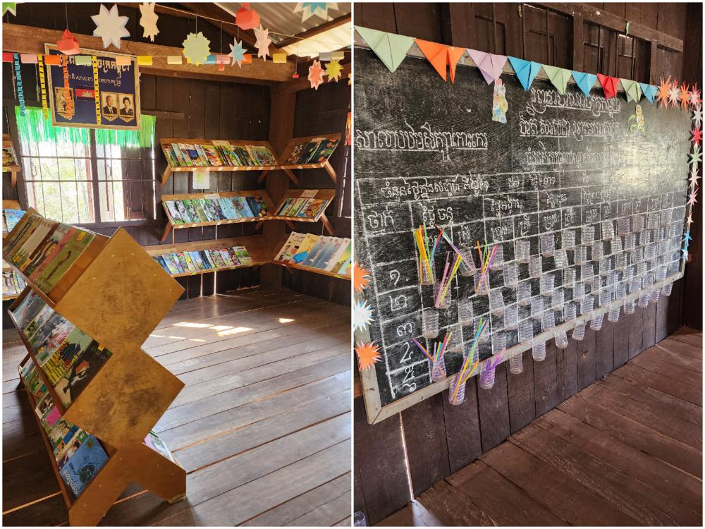 The library at Koh Ker School