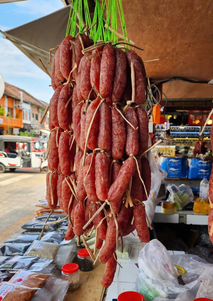 Sausages in the Siem Reap Old Market