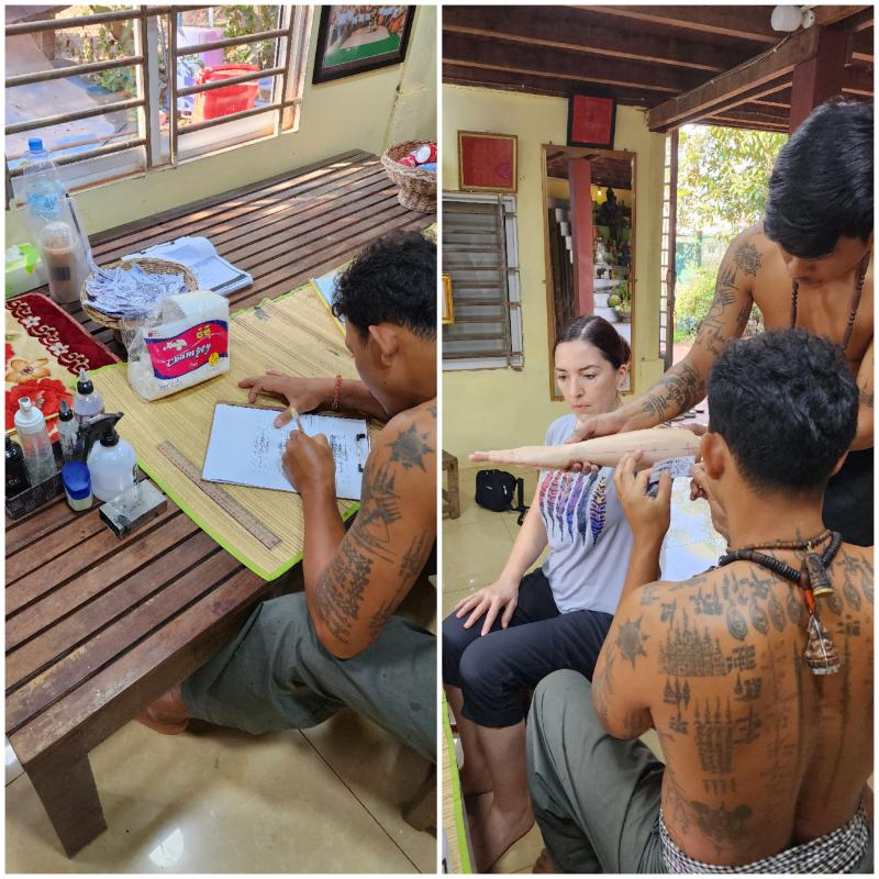 Drawing out and placement of the tattoo